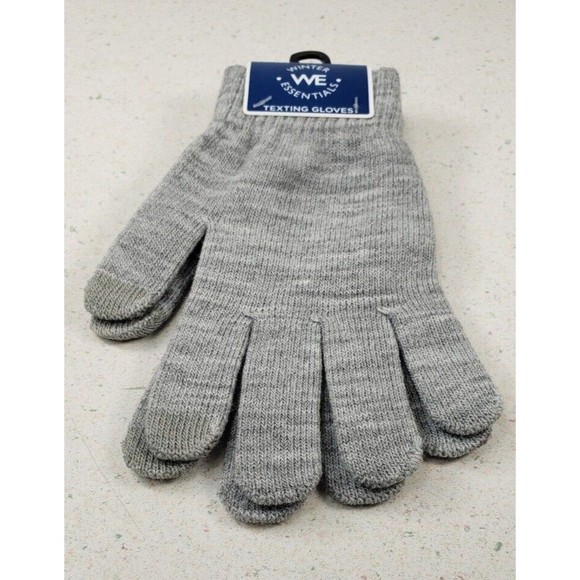 Winter Essentials Warm Gray Winter Texting Gloves Unisex One Size Fits All - Picture 2 of 9